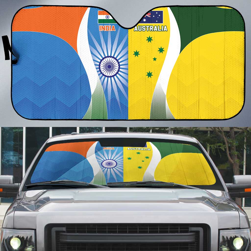 India Vs Australia Cricket Auto Sun Shade Final Matchup - Wonder Print Shop
