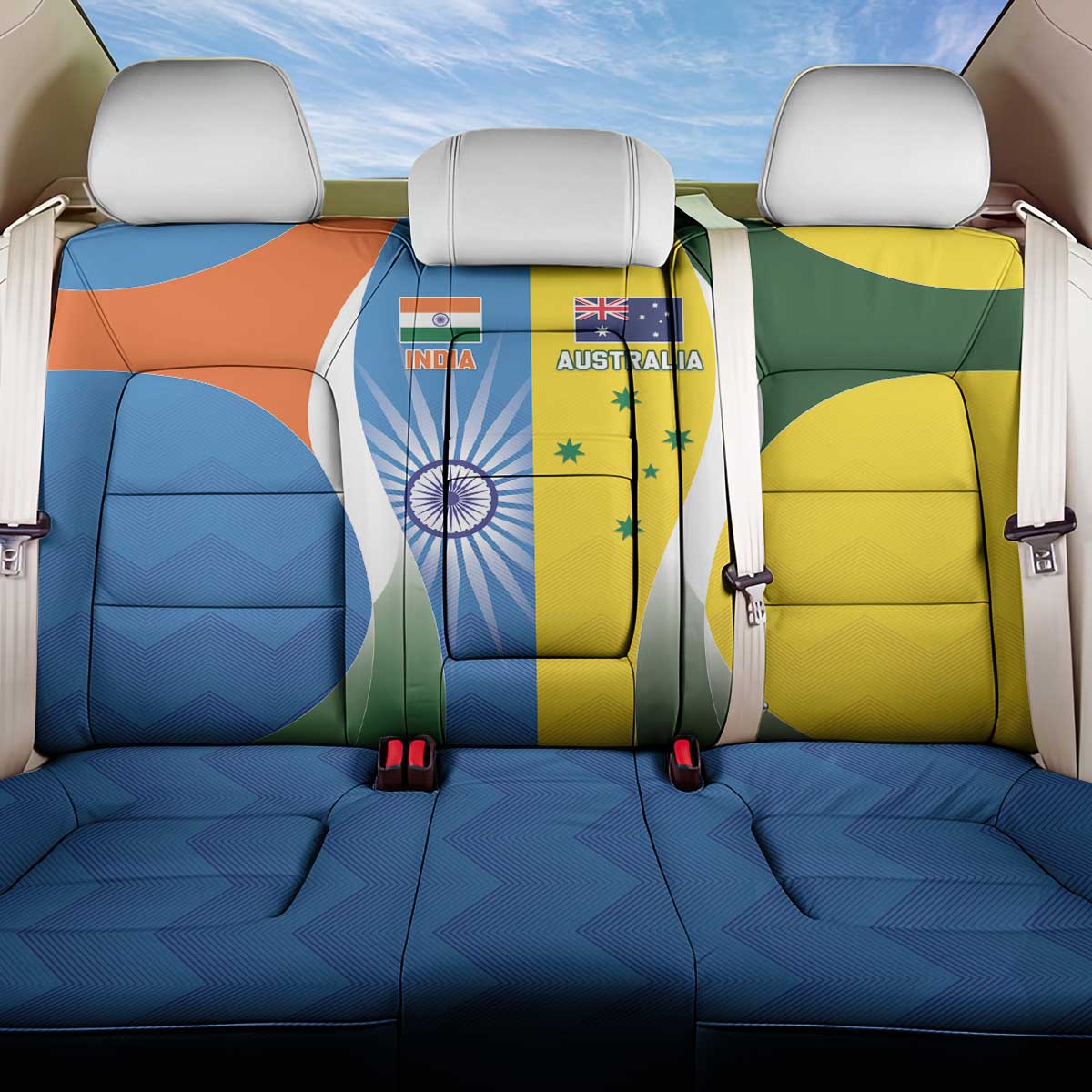 India Vs Australia Cricket Back Car Seat Cover Final Matchup - Wonder Print Shop