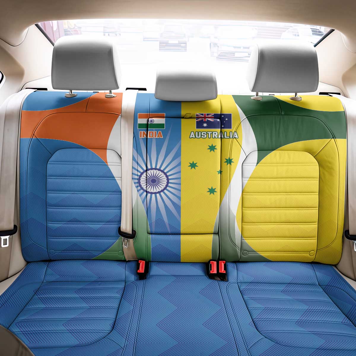 India Vs Australia Cricket Back Car Seat Cover Final Matchup - Wonder Print Shop