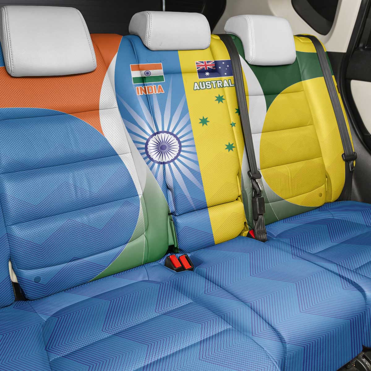 India Vs Australia Cricket Back Car Seat Cover Final Matchup - Wonder Print Shop