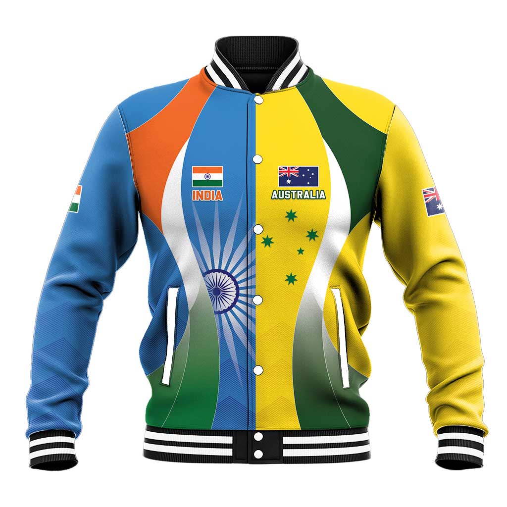 Custom India Vs Australia Cricket Baseball Jacket Final Matchup - Wonder Print Shop
