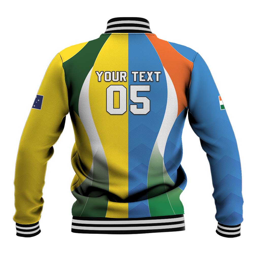 Custom India Vs Australia Cricket Baseball Jacket Final Matchup - Wonder Print Shop