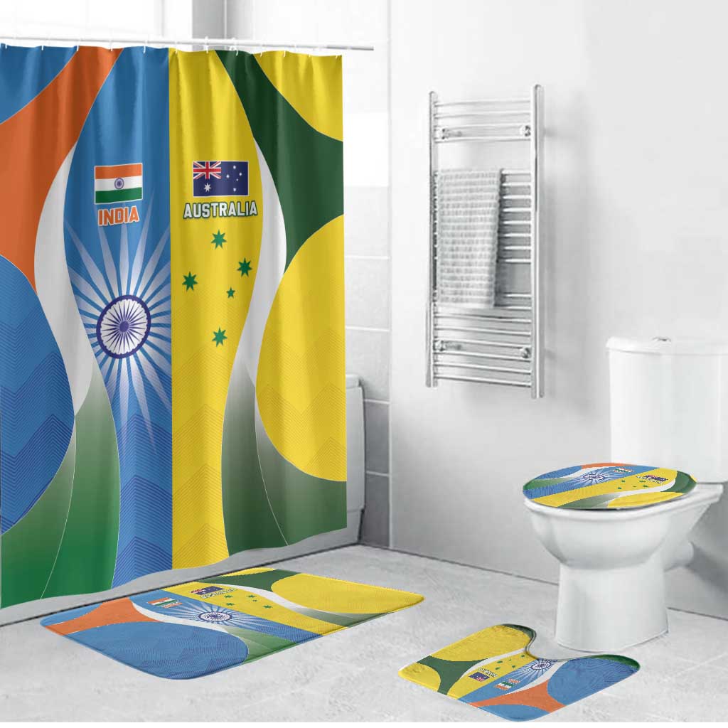 India Vs Australia Cricket Bathroom Set Final Matchup - Wonder Print Shop