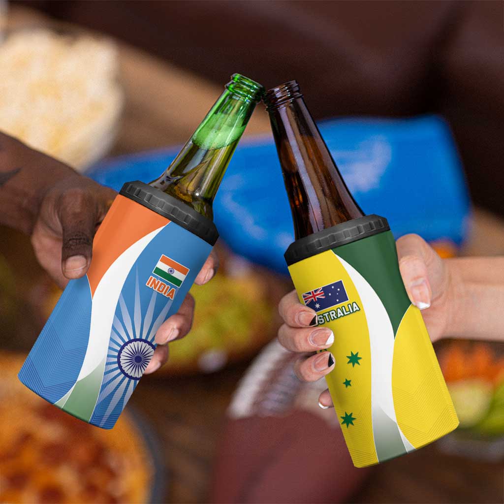 India Vs Australia Cricket 4 in 1 Can Cooler Tumbler Final Matchup - Wonder Print Shop