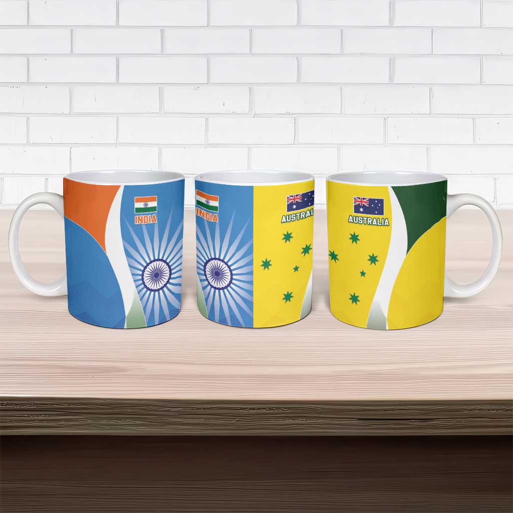 India Vs Australia Cricket Ceramic Mug Final Matchup - Wonder Print Shop