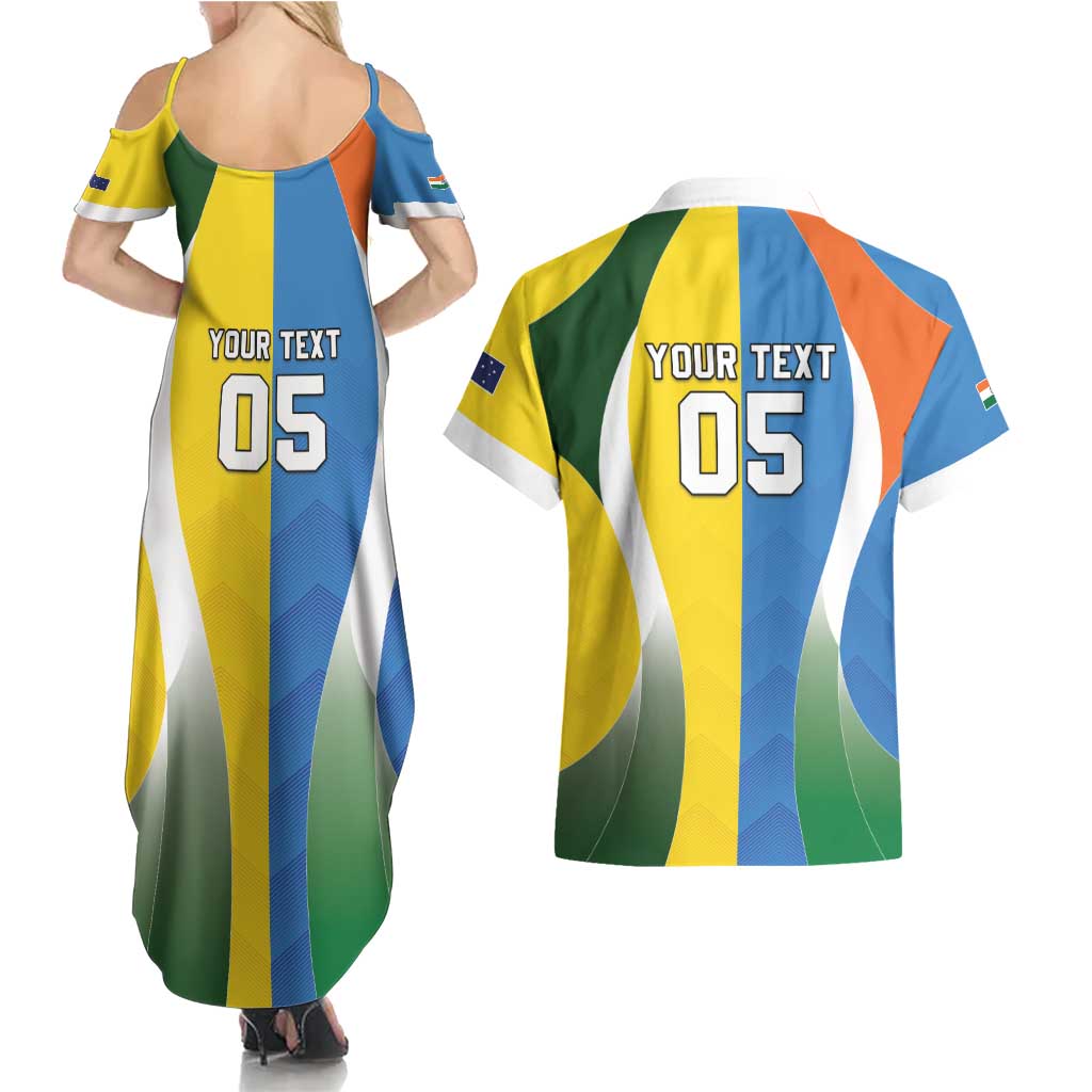 Custom India Vs Australia Cricket Couples Matching Summer Maxi Dress and Hawaiian Shirt Final Matchup - Wonder Print Shop
