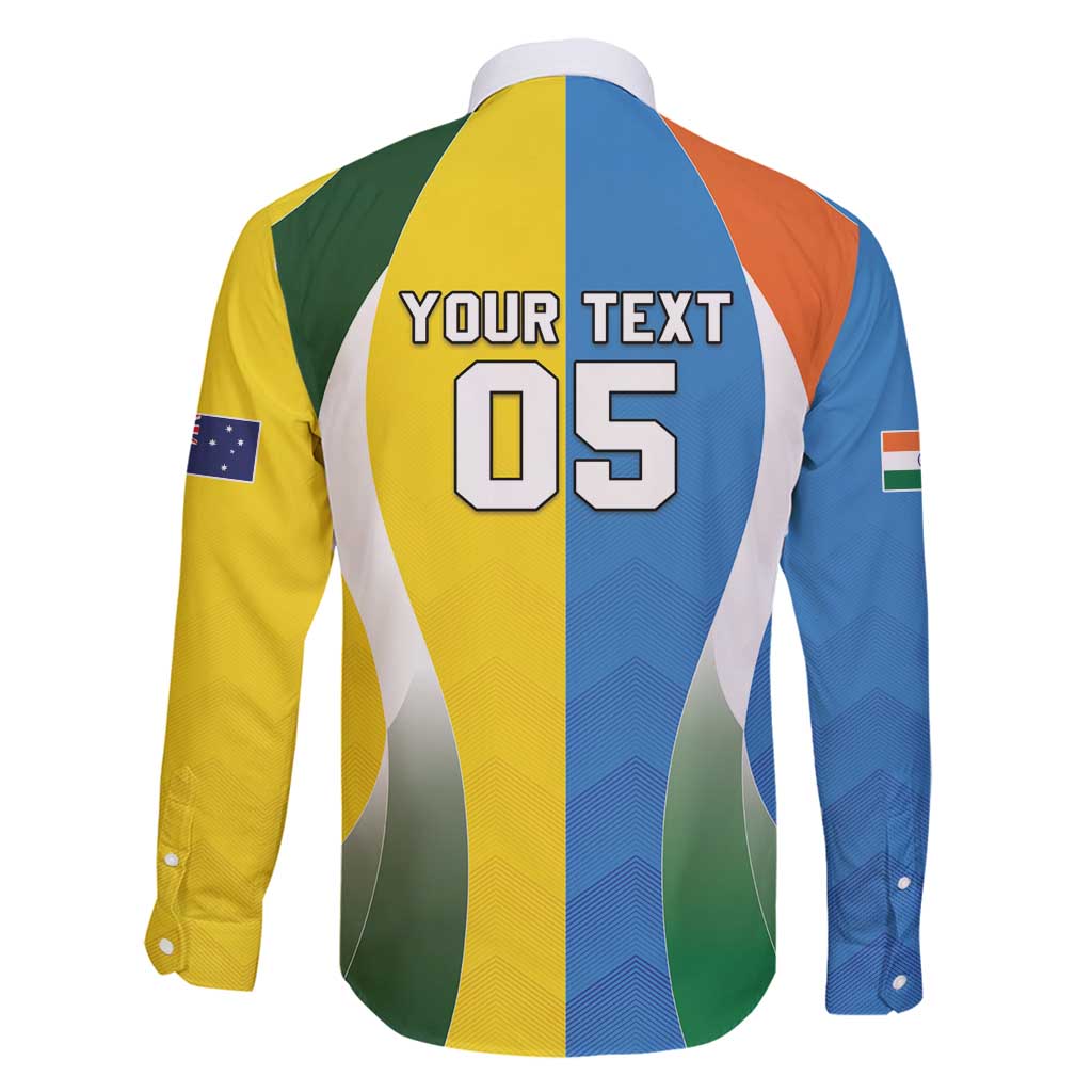 Custom India Vs Australia Cricket Family Matching Long Sleeve Bodycon Dress and Hawaiian Shirt Final Matchup - Wonder Print Shop