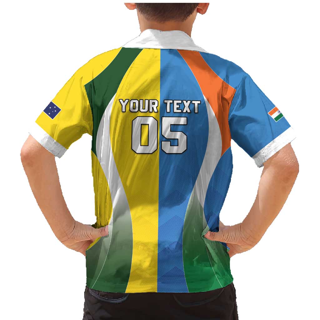 Custom India Vs Australia Cricket Family Matching Mermaid Dress and Hawaiian Shirt Final Matchup - Wonder Print Shop