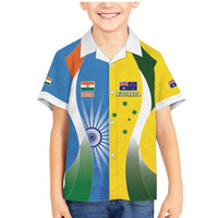 Custom India Vs Australia Cricket Family Matching Mermaid Dress and Hawaiian Shirt Final Matchup - Wonder Print Shop