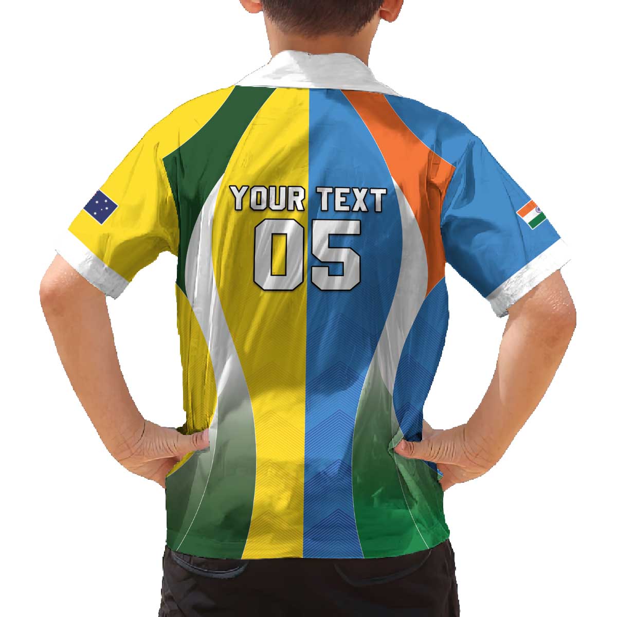 Custom India Vs Australia Cricket Family Matching Off The Shoulder Long Sleeve Dress and Hawaiian Shirt Final Matchup - Wonder Print Shop