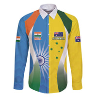 Custom India Vs Australia Cricket Family Matching Off The Shoulder Long Sleeve Dress and Hawaiian Shirt Final Matchup - Wonder Print Shop