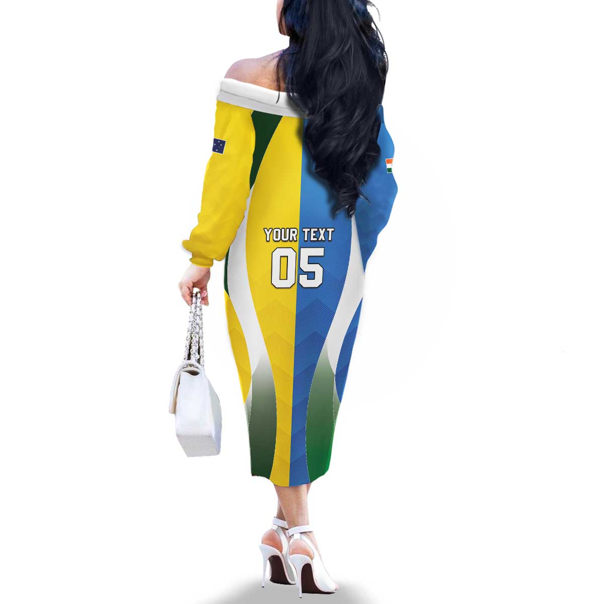 Custom India Vs Australia Cricket Family Matching Off The Shoulder Long Sleeve Dress and Hawaiian Shirt Final Matchup - Wonder Print Shop