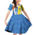Custom India Vs Australia Cricket Family Matching Off Shoulder Short Dress and Hawaiian Shirt Final Matchup - Wonder Print Shop