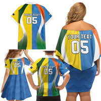Custom India Vs Australia Cricket Family Matching Off Shoulder Short Dress and Hawaiian Shirt Final Matchup - Wonder Print Shop
