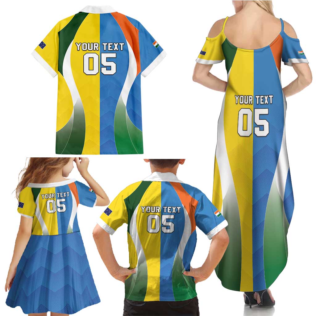 Custom India Vs Australia Cricket Family Matching Summer Maxi Dress and Hawaiian Shirt Final Matchup - Wonder Print Shop