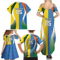 Custom India Vs Australia Cricket Family Matching Summer Maxi Dress and Hawaiian Shirt Final Matchup - Wonder Print Shop