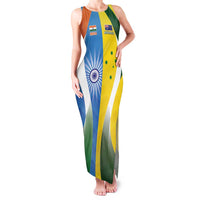 Custom India Vs Australia Cricket Family Matching Tank Maxi Dress and Hawaiian Shirt Final Matchup - Wonder Print Shop