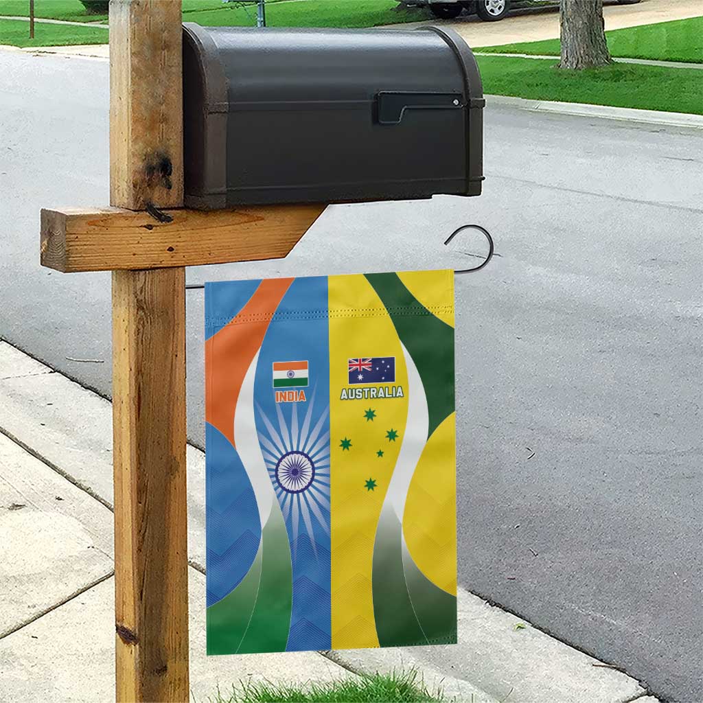 India Vs Australia Cricket Garden Flag Final Matchup - Wonder Print Shop