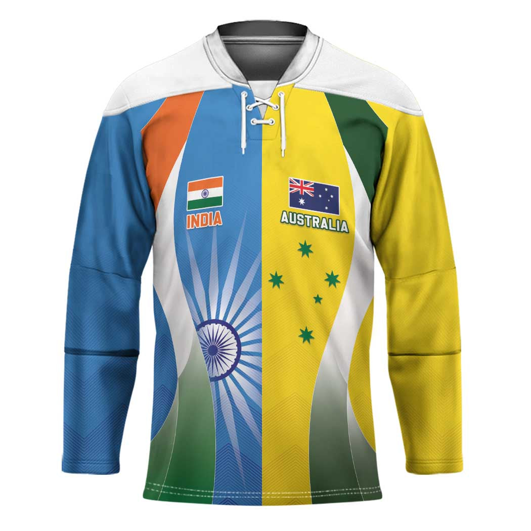 Custom India Vs Australia Cricket Hockey Jersey Final Matchup - Wonder Print Shop