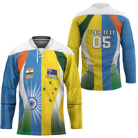 Custom India Vs Australia Cricket Hockey Jersey Final Matchup - Wonder Print Shop