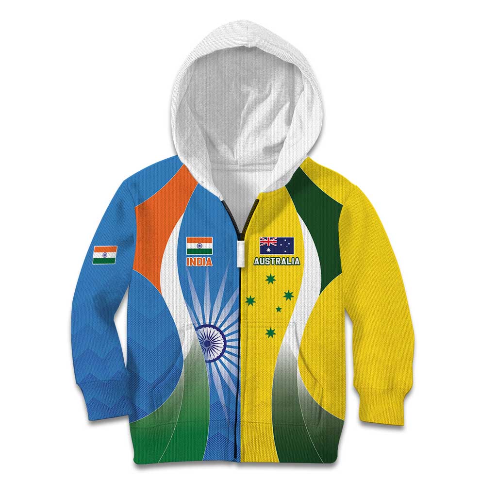 Custom India Vs Australia Cricket Kid Hoodie Final Matchup - Wonder Print Shop