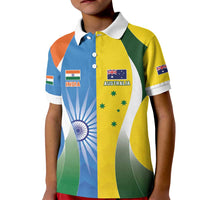 Custom India Vs Australia Cricket Kid Polo Shirt Final Matchup - Wonder Print Shop