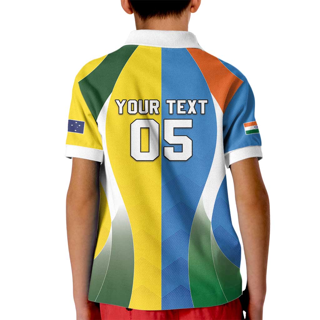 Custom India Vs Australia Cricket Kid Polo Shirt Final Matchup - Wonder Print Shop