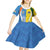 Custom India Vs Australia Cricket Kid Short Sleeve Dress Final Matchup - Wonder Print Shop