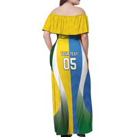 Custom India Vs Australia Cricket Off Shoulder Maxi Dress Final Matchup - Wonder Print Shop