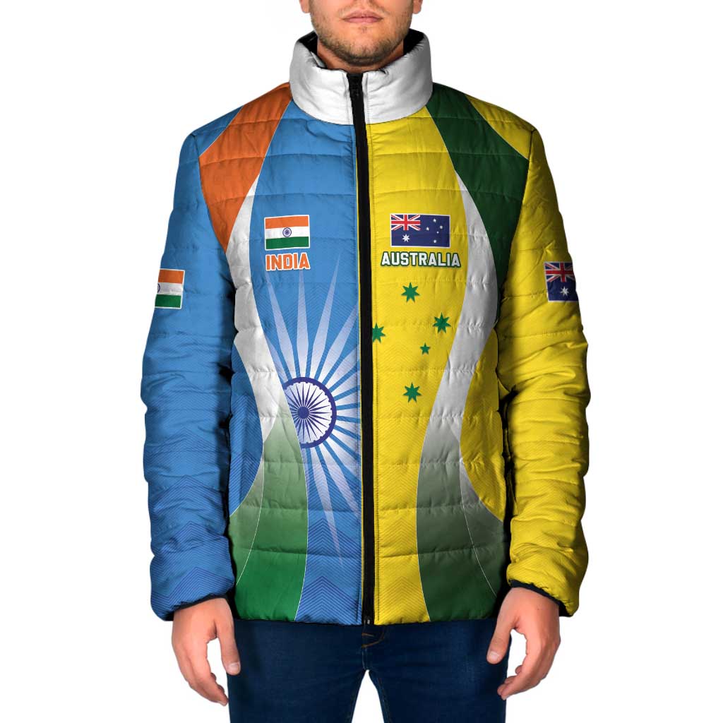 Custom India Vs Australia Cricket Padded Jacket Final Matchup - Wonder Print Shop