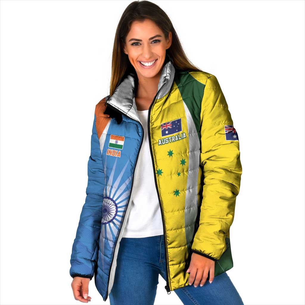 Custom India Vs Australia Cricket Padded Jacket Final Matchup - Wonder Print Shop