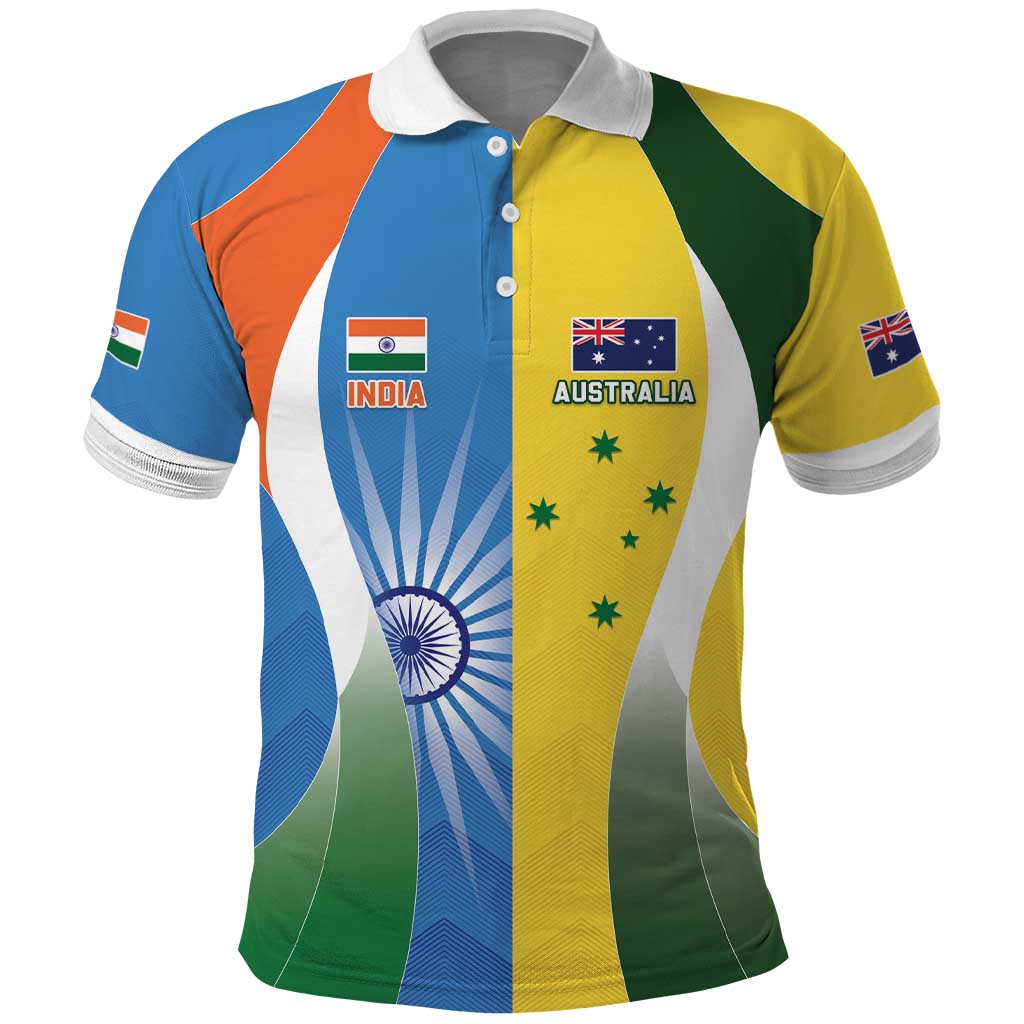 Custom India Vs Australia Cricket Polo Shirt Final Matchup - Wonder Print Shop