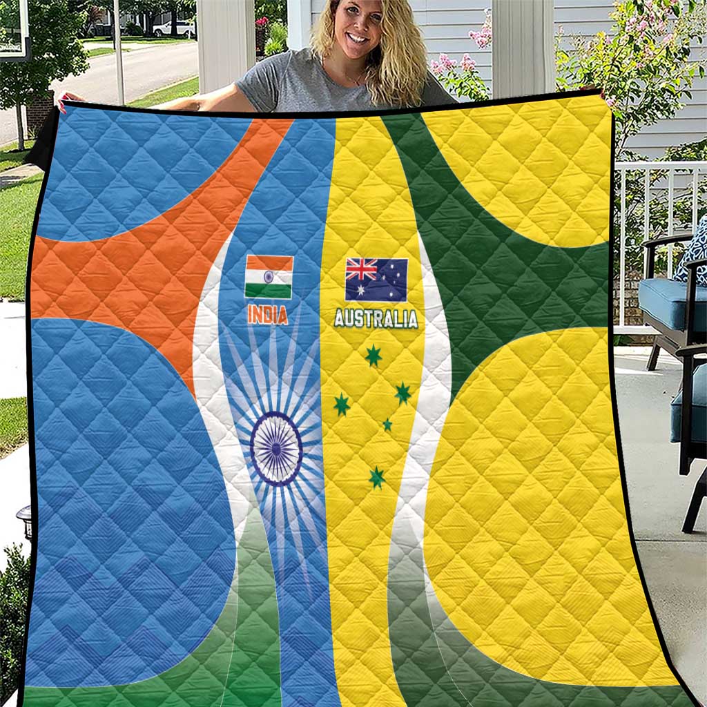 India Vs Australia Cricket Quilt Final Matchup - Wonder Print Shop