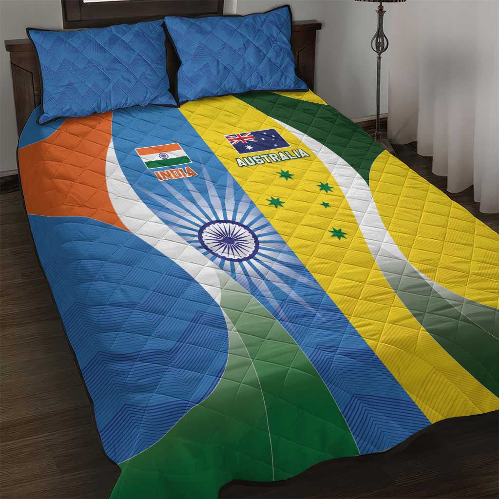 India Vs Australia Cricket Quilt Bed Set Final Matchup - Wonder Print Shop