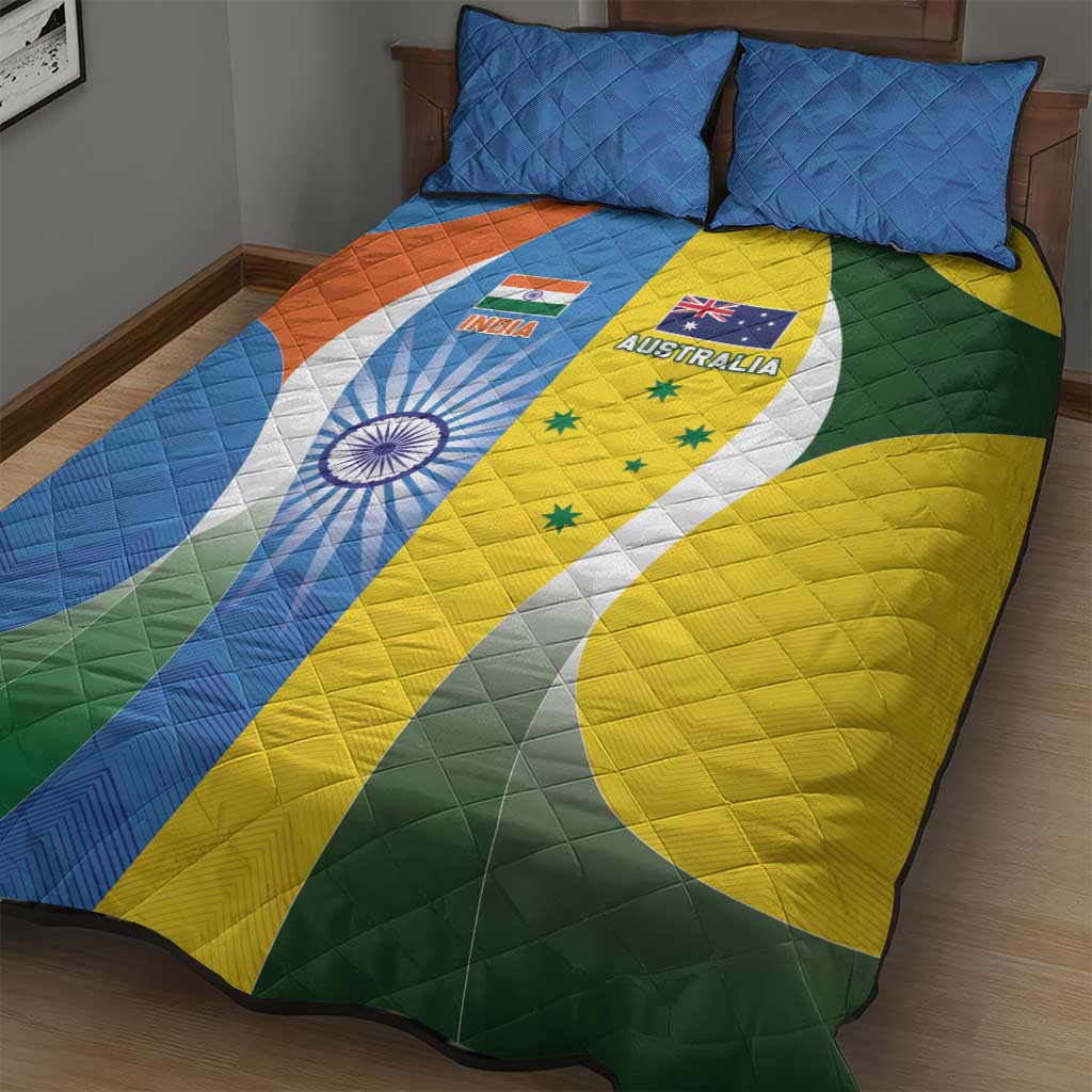 India Vs Australia Cricket Quilt Bed Set Final Matchup - Wonder Print Shop