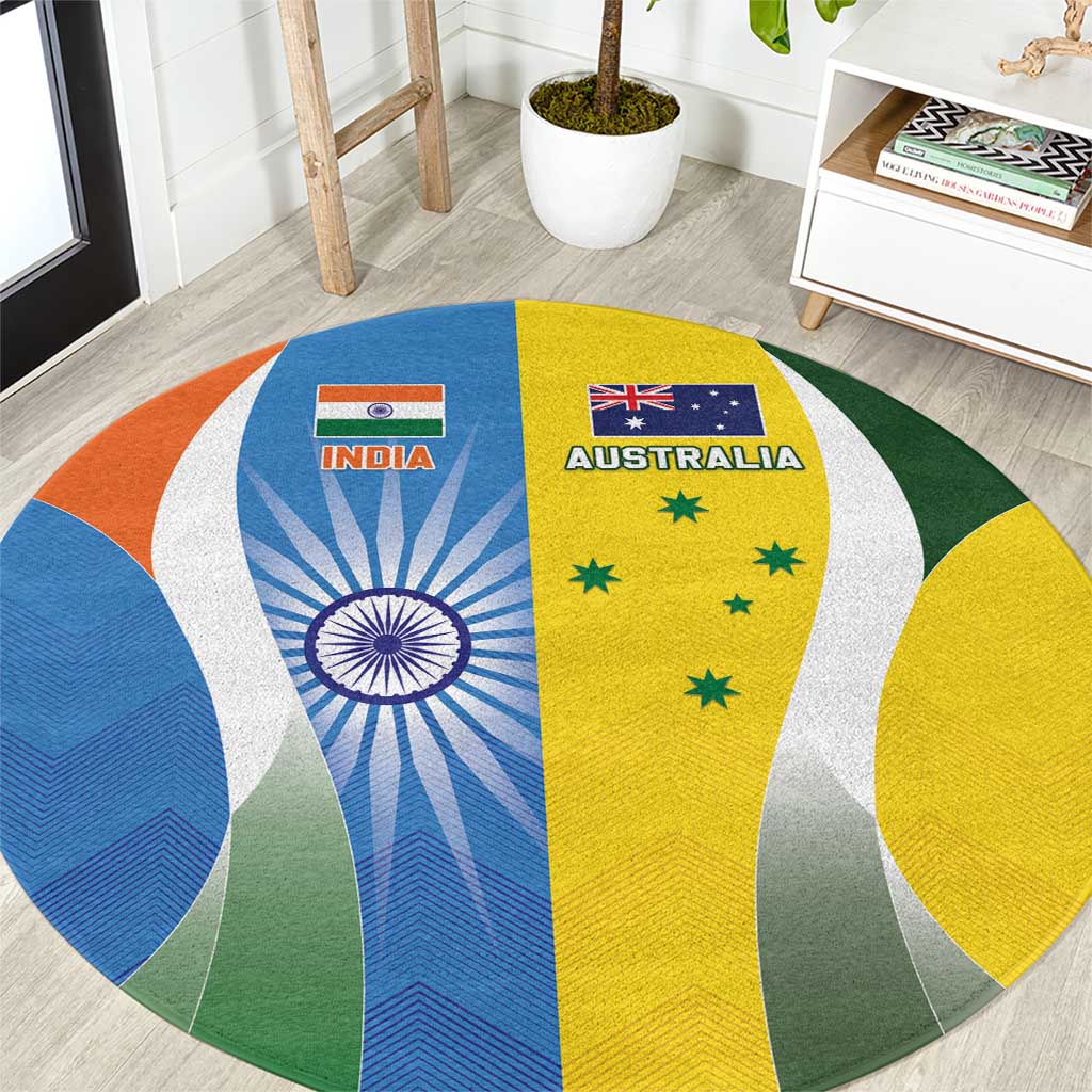 India Vs Australia Cricket Round Carpet Final Matchup - Wonder Print Shop