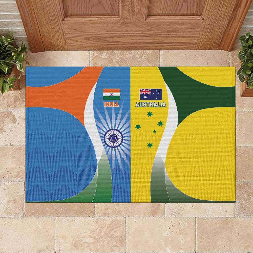 India Vs Australia Cricket Rubber Doormat Final Matchup - Wonder Print Shop