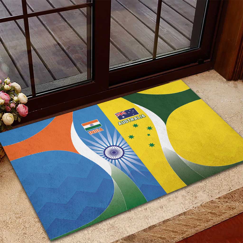India Vs Australia Cricket Rubber Doormat Final Matchup - Wonder Print Shop