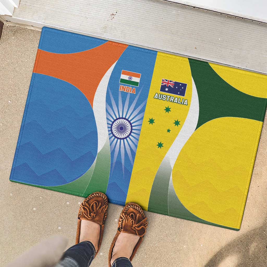 India Vs Australia Cricket Rubber Doormat Final Matchup - Wonder Print Shop