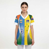 Custom India Vs Australia Cricket Scrub Top Final Matchup - Wonder Print Shop