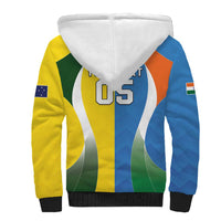 Custom India Vs Australia Cricket Sherpa Hoodie Final Matchup - Wonder Print Shop