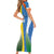 Custom India Vs Australia Cricket Short Sleeve Bodycon Dress Final Matchup - Wonder Print Shop