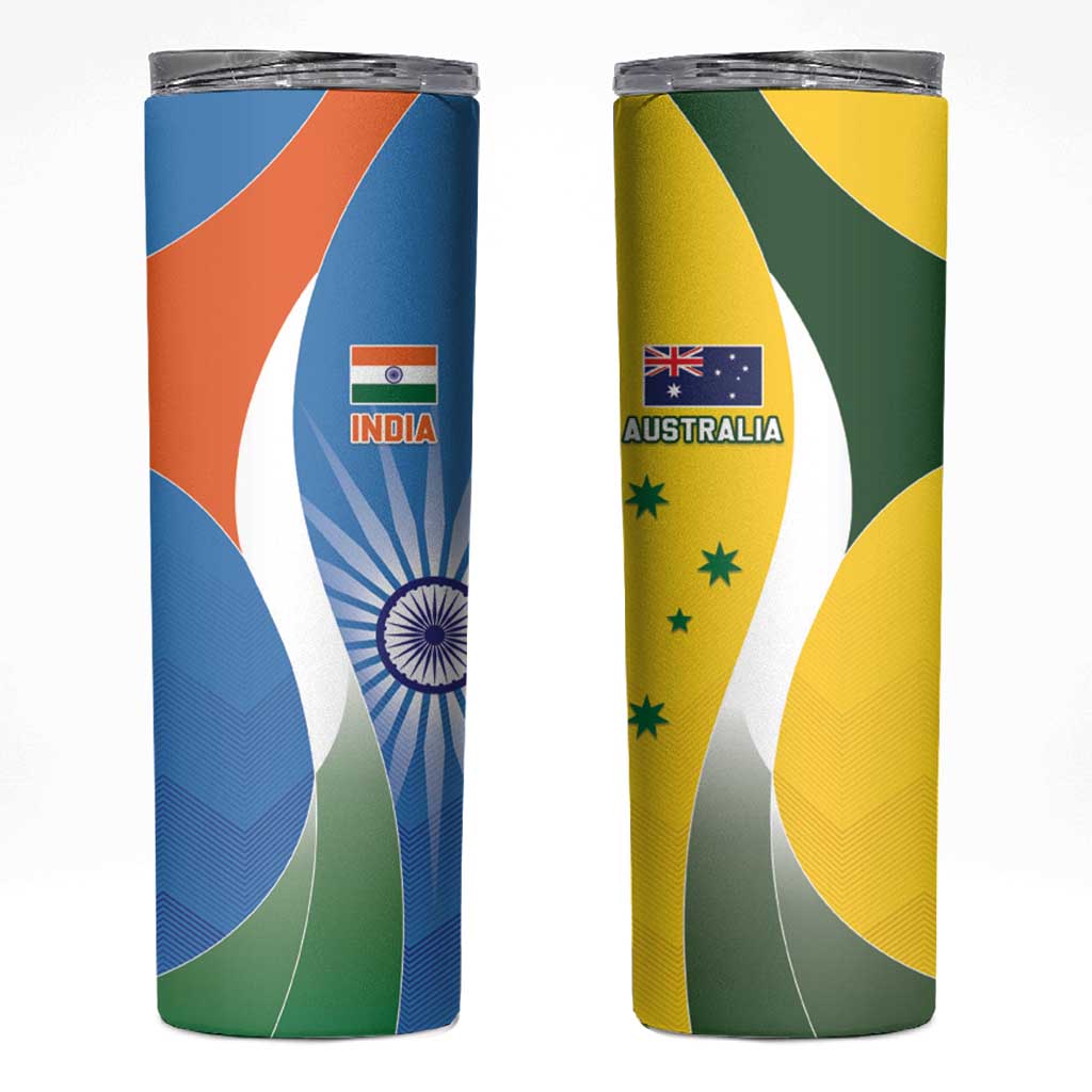 India Vs Australia Cricket Skinny Tumbler Final Matchup - Wonder Print Shop