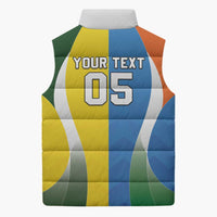 Custom India Vs Australia Cricket Sleeveless Puffer Jacket Final Matchup - Wonder Print Shop