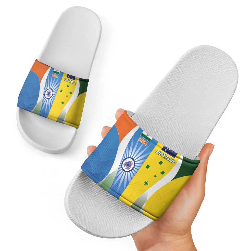 India Vs Australia Cricket Slide Sandals Final Matchup - Wonder Print Shop