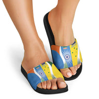 India Vs Australia Cricket Slide Sandals Final Matchup - Wonder Print Shop