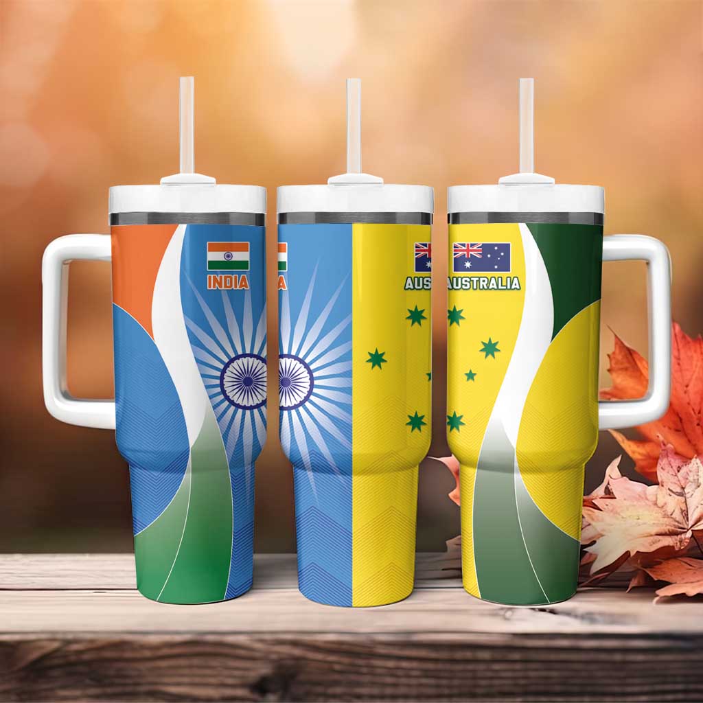 India Vs Australia Cricket Tumbler With Handle Final Matchup - Wonder Print Shop
