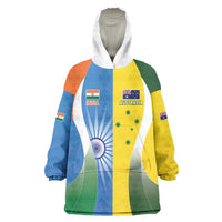 Custom India Vs Australia Cricket Wearable Blanket Hoodie Final Matchup - Wonder Print Shop