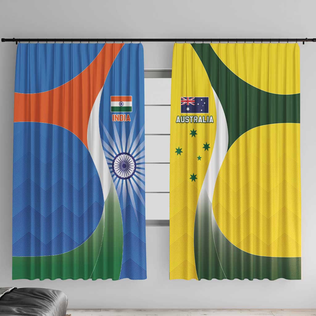 India Vs Australia Cricket Window Curtain Final Matchup - Wonder Print Shop