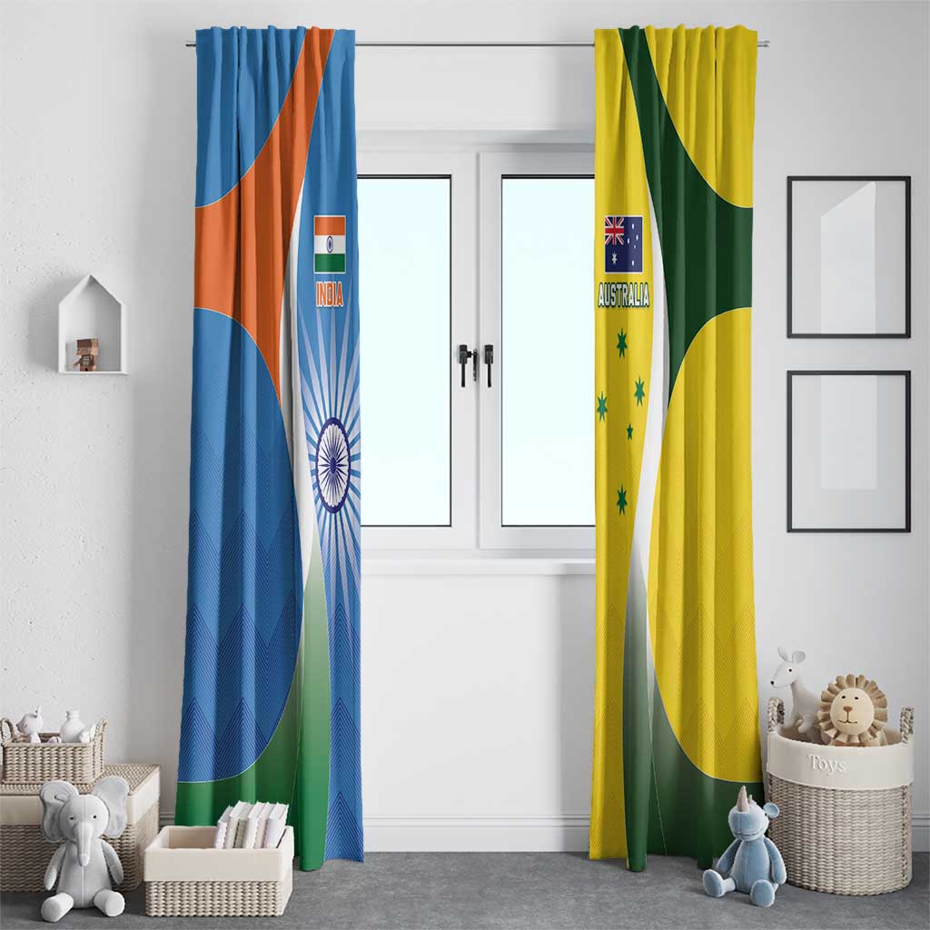India Vs Australia Cricket Window Curtain Final Matchup - Wonder Print Shop